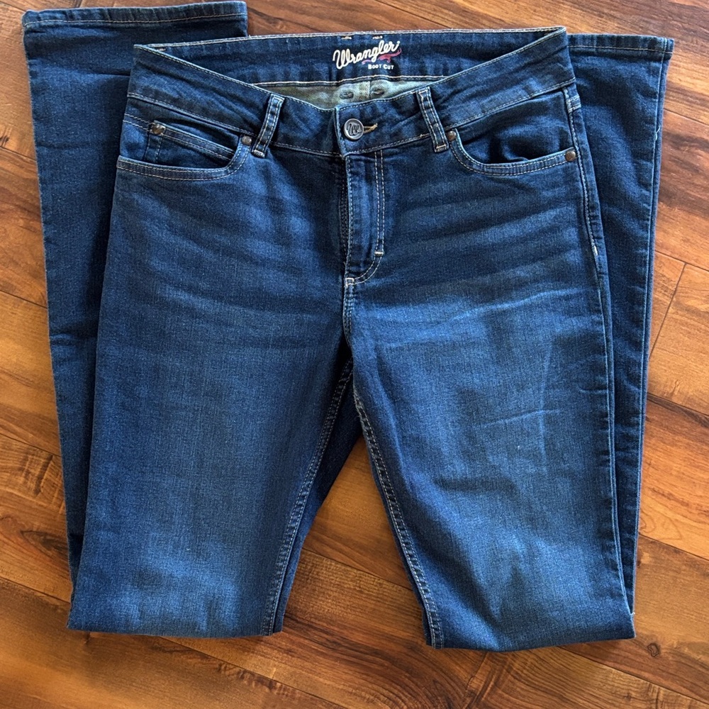 Wrangler Women's Dark Blue Straight Leg Jeans